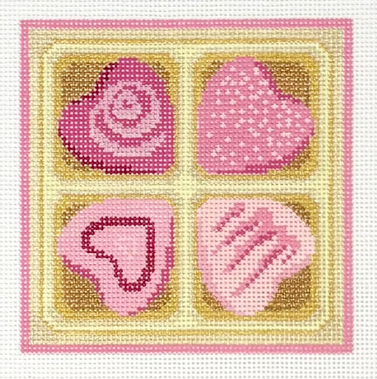 4-Piece Pink Hearts Box