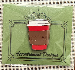 Red Coffee Cup Needle Minder