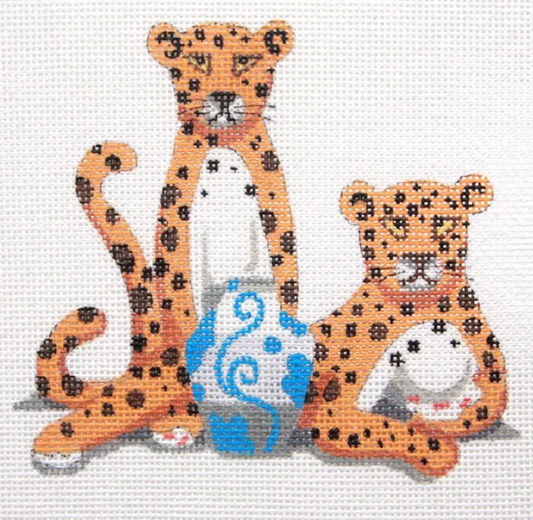 Leopards and Vase