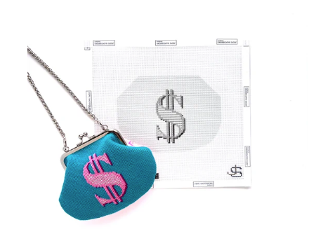 Dollar Sign Kiss Lock Bag