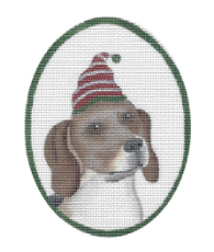 Beagle w/Red & White Cap