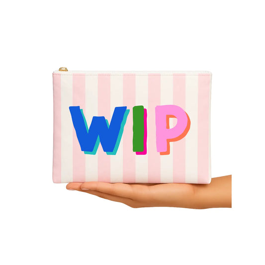 Needlepoint Bag Wip Pink Stripe Stitch Project Bag Tyvek
