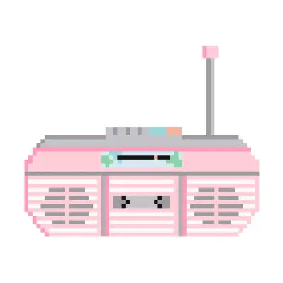 80's Pink Boombox