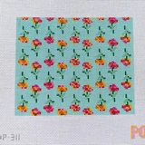 Aqua Floral Clutch
