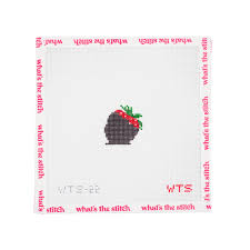 White square with a blackberry graphic and red text on a white background